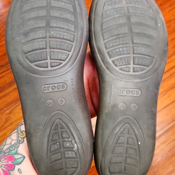 CROCS Dark Brown Carlie Slingback Women's Ballet Flats - Picture 3 of 4